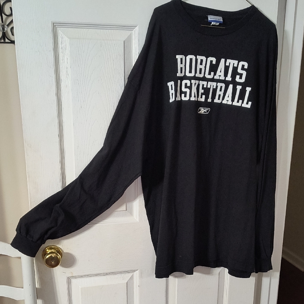 Reebok Black Bobcats Basketball Game Shirt, New Without Tags